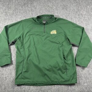 George Mason Patriots Jacket Mens 2XL Green NCAA Basketball Nike Quarter Zip